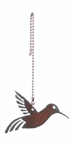 Rustic Ironwerks Hummingbird Fan Pull Made From Iron 8 Inch Chain