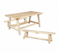 Cedarlooks 020021B Farmers Dining Table and Bench Set