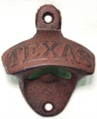 Texas Rustic Cast Iron Wall Mount Bottle Opener Vintage Looking Beer Opener