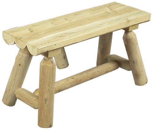 Cedarlooks 030020A Log Straight Bench, 3-Feet, 2-Benches per package – 2 benches per box