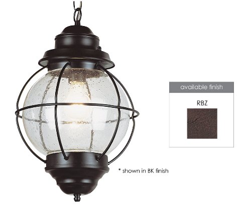 Trans Globe Lighting 69906 RBZ 1-Light Hanging Lantern, Rustic Bronze