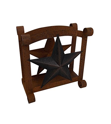 Craft Outlet Star Napkin Holder, 6 x 5 x 6.5-Inch, Rustic