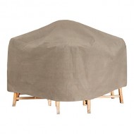 Budge English Garden Bar Table and Chairs Cover P5A34PM1, Tan Tweed (80 Diameter x 42 Drop)