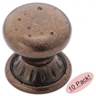 Amerock BP4485-RBZ Rustic Bronze Ambrosia Euro Stone Round Cabinet Hardware Knob, 1-1/4″ Diameter – 10 Pack