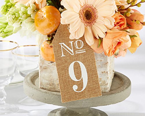 Kate Aspen Burlap Table Numbers: 7 to 12