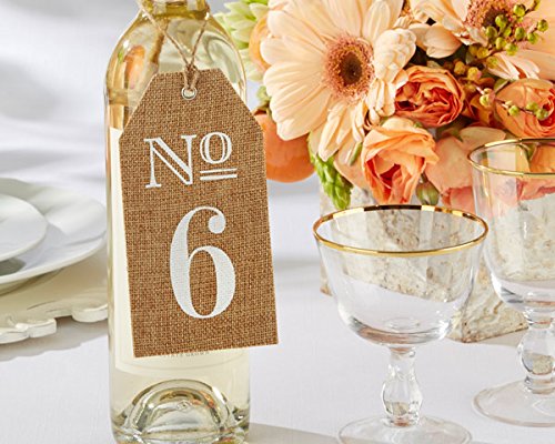 Kate Aspen Burlap Table Numbers: 1 to 6