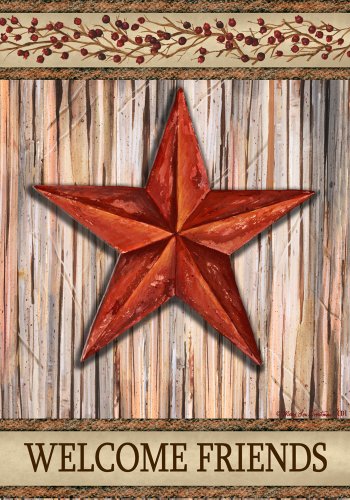 Custom Decor Rustic Star Garden Flag #1538FM
