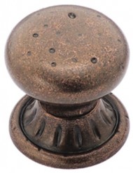 Amerock BP4485RBZ Ambrosia Euro Stone Round Knob, Rustic Bronze, 1-1/4-Inch Diameter
