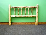 Midwest Log Furniture – Queen Northern Rustic Pine Log Headboard