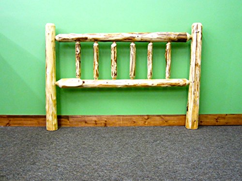 Midwest Log Furniture – Queen Northern Rustic Pine Log Headboard