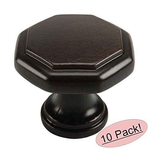 Cosmas 5181ORB Oil Rubbed Bronze Cabinet Hardware Octagon Knob – 1-1/4″ Diameter, 10-Pack
