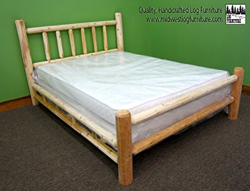 MIDWEST LOG FURNITURE – Premium Full Northern White Cedar Log Bed
