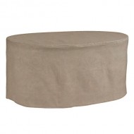 Budge English Garden Oval Patio Table Cover P5A19PM1, Tan Tweed (28 H x 84 L x 42 W)