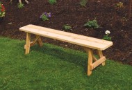 Cedar 5 Foot Traditional Picnic BENCH ONLY *Unfinished * Amish Made USA