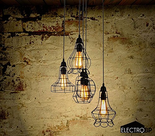 Electro_bp;rustic Barn Metal Chandelier Max 200w with 5 Light Black Finish Bulb Included