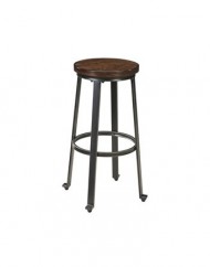 Ashley Furniture Signature Design Challiman Tall Stool, Rustic Brown, Set of 2