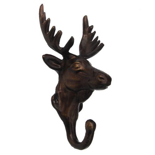 Rustic Cast Iron Deer Elk Doe Coat Hook