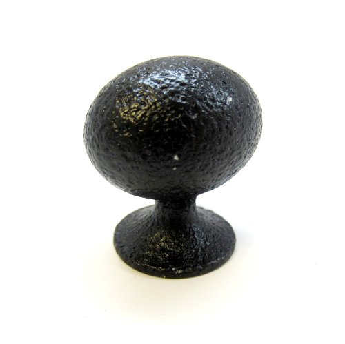 Lot of 10 Rustic Hammered Black Solid Oval Oblong Cabinet Hardware Knobs Pulls C004BLK Ancient Treasures