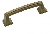 Amerock BP53030R3 Mulholland Pull, Rustic Brass, 3-Inch Center-to-Center