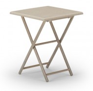 Telescope Casual 24-Inch Square Wood Accessory Table, 30-Inch Height, Rustic Grey Base with Rustic Weave Top