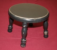 Amish Handcrafted Solid Wood Decorating Stool – Antique Black