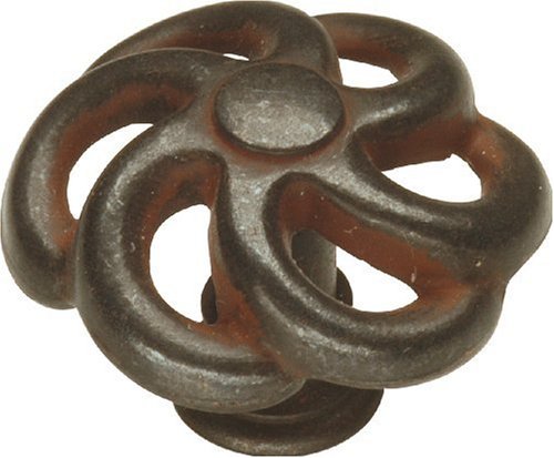 Hickory Hardware PA1311-RI 1-1/4-Inch Charleston Blacksmith Knob, Rustic Iron