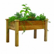 Gronomics REGB 24-48 24-Inch by 48-Inch by 30-Inch Rustic Elevated Garden Bed, Unfinished