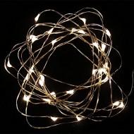 MUCH Led String Lights Copper Wire 10ft 30 LEDs Warm White Color Starry Light Battery Operated for Seasonal Decorative Christmas Holiday, Wedding, Parties