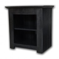 Secret Compartment Nightstand (Diversion Safe) with Magnetic Lock & Key (Black Enamel (muted sheen))