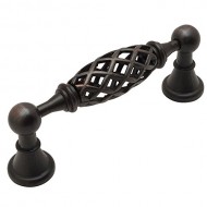 Cosmas 1749-96ORB Oil Rubbed Bronze Birdcage Cabinet Hardware Handle Pull – 3-3/4″ (96mm) Hole Centers
