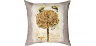 MWW Manual Indoor/Outdoor Throw Pillow, 18″, Natural Life Bumble Bee