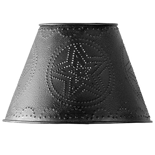 Black Star Punched Tin 6″ Lamp Shade