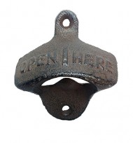 Rustic Cast Iron OPEN HERE Bottle Opener Vintage Style Wall Mount MAN CAVE