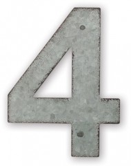 Sunset Vista Design Studios Magnetic Sign 4-Inch Metal Address Tile, Number 4