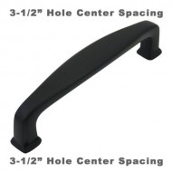 Cosmas 4390FB Flat Black Cabinet Hardware Handle Pull – 3-1/2″ (89mm) Hole Centers
