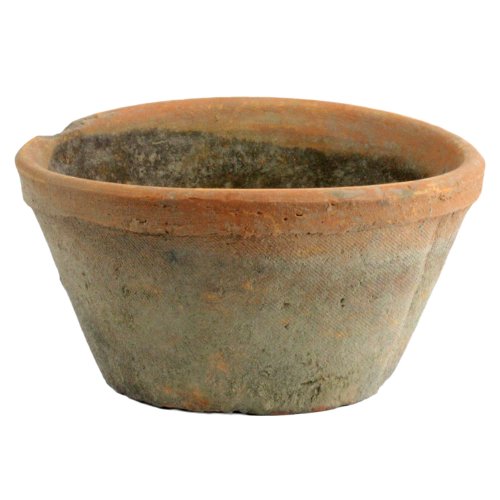 HomArt Rustic Terra Cotta Oval Pot, Medium, Antique Red, 1-Count