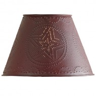 Red Star Punched Tin 6″ Lamp Shade