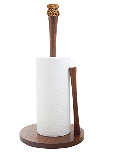 Toilet Tissue Paper Holder Handcrafted in Rosewood Bathroom Free Standing Paper Towel Roll Stand