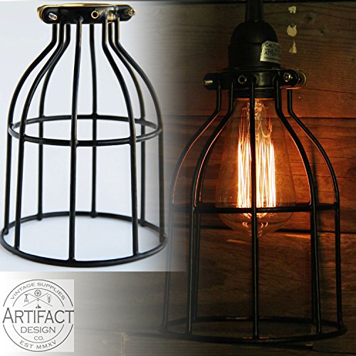 Industrial Vintage Style Curved Top Light Cage for Pendant Light Lamps