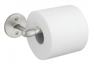 mDesign Toilet Paper Holder for Bathroom – Wall Mount, Satin
