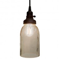 Big Rustic Star Mason Open Bottom Jar Pendant Lamp Hanging Light Primitive Decor