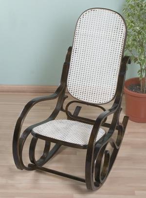 Home-X Classic Bentwood Rocker. Bentwood Rocking Chair. (Dark Walnut)