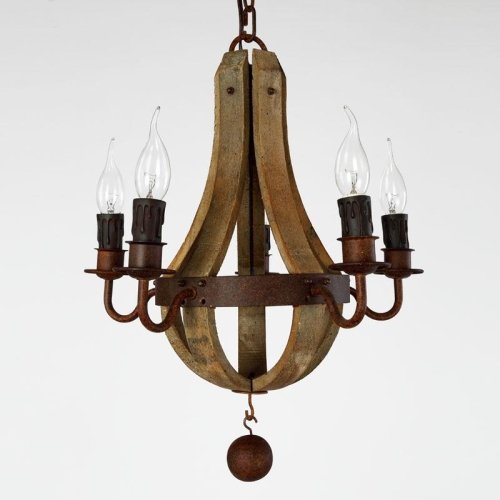 LightInTheBox Vintage Amercian Rustic Wooden Pendant Wine Barrel Chandelier Lamp Liviing and Bedroom Lamp Ceiling Lights