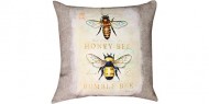MWW Manual Indoor/Outdoor Throw Pillow, 18″, Natural Life Bee Natural History