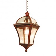 eTopLighting Le Affinage Collection Oil Rubbed Rustic Finish Outdoor Lantern Light Beveled Glass, Pendant APL1122
