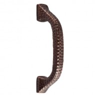 The Copper Factory CF112AN Solid Cast Copper Drawer Pull on 3-Inch Centers, Antique Copper