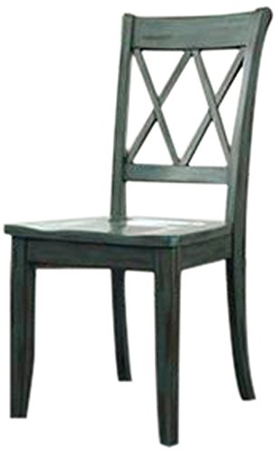 Ashley Furniture Signature Design Mestler Dining Room Side Chair, Antique Blue, Set of 2