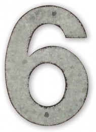 Sunset Vista Design Studios Magnetic Sign 4-Inch Metal Address Tile, Number 6