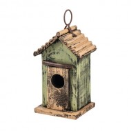 7″ Green Hanging Rustic Style Birdhouse