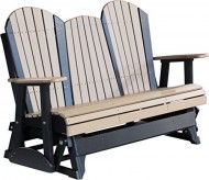 Outdoor Polywood 5 Foot Porch Glider – Adirondack Design *WEATHERWOOD/BLACK* Color